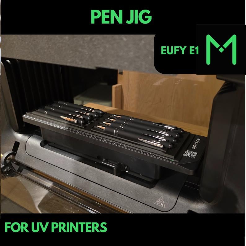 EUFY E1 UV Pen Jig, UV printing, Metal Pen Jig, Rubber Pen Jig