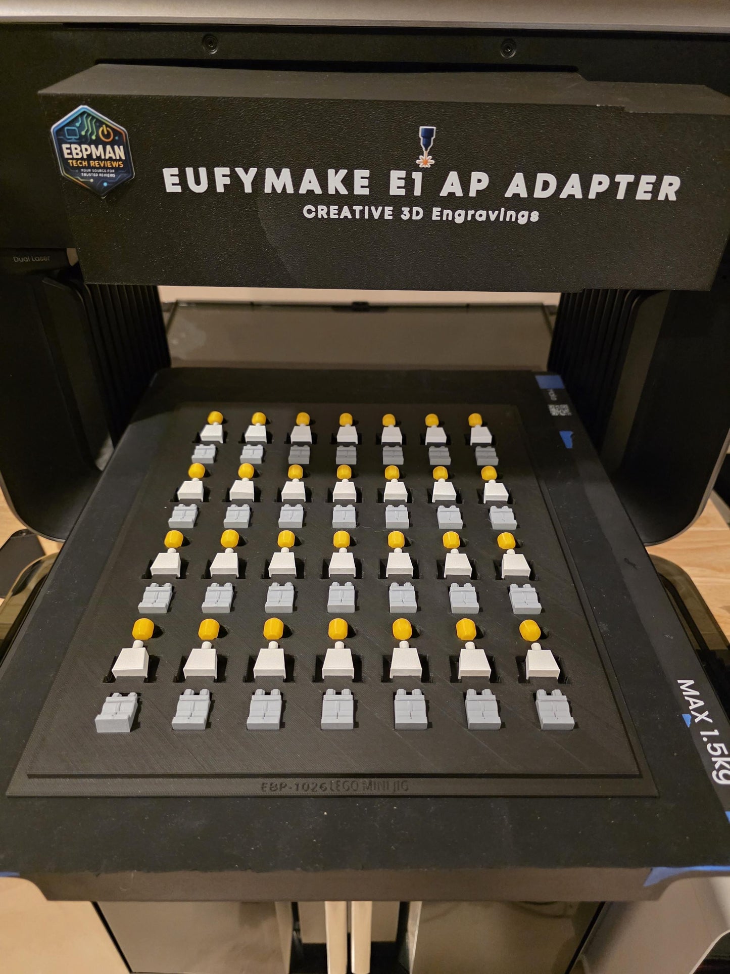 EUFY E1 UV Printer 28 L Mini Jig, Mini uv printing, UV Mini Jig, Mini uv print template