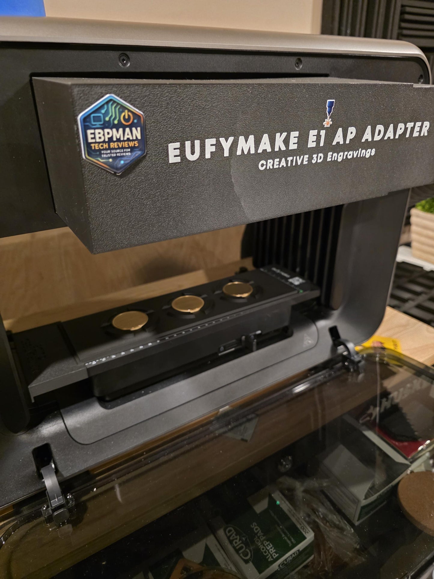 EUFY E1 UV Printer 40-50 mm Challanger Coin Jig, 40-50 mm Challanger Coin UV printing, 40-50 mm Challanger Coin, Challanger Coin template