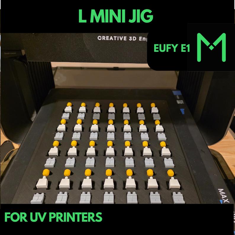 EUFY E1 UV Printer 28 L Mini Jig, Mini uv printing, UV Mini Jig, Mini uv print template