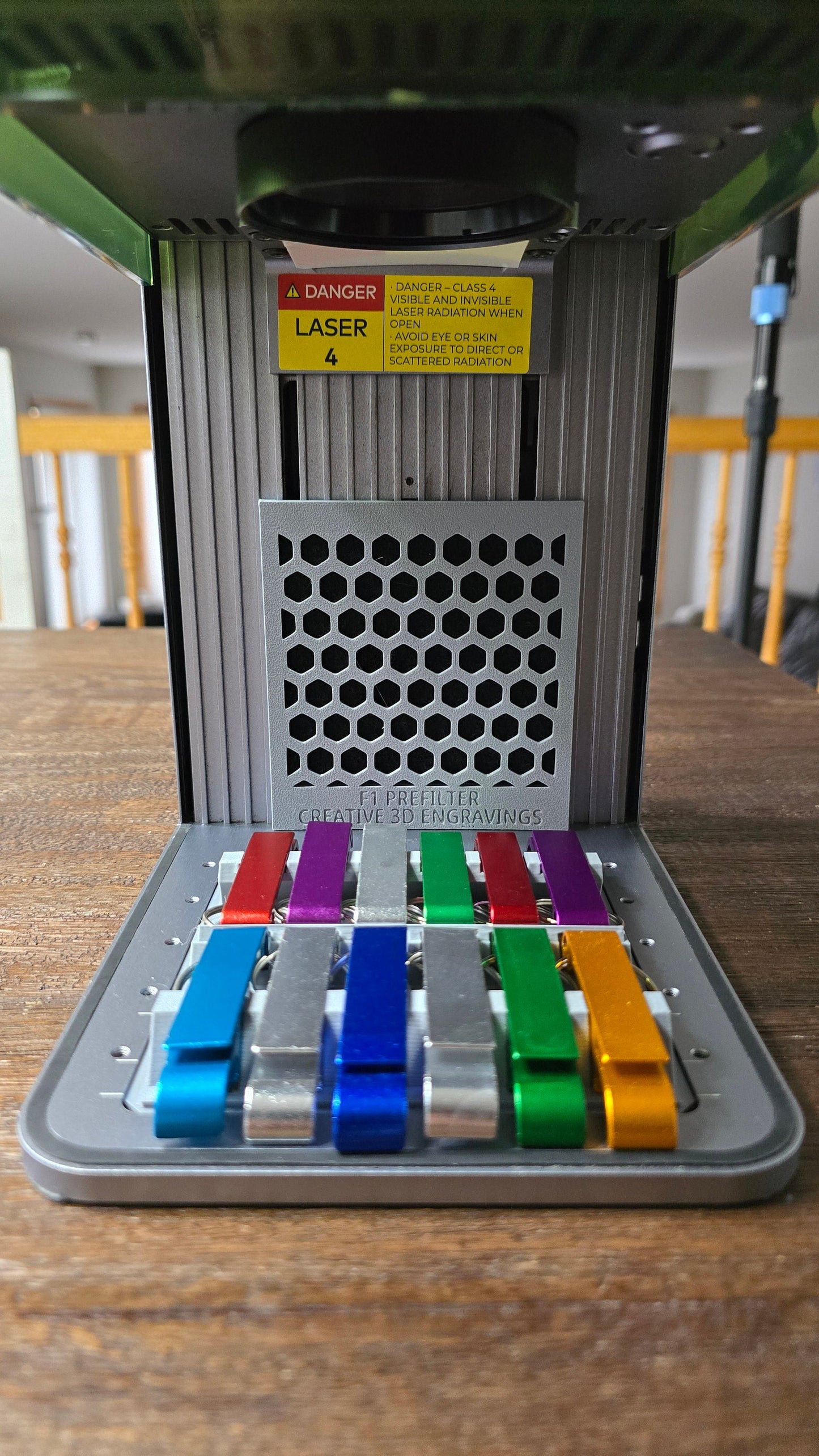 xTool F1 Ultra or F1 Internal Carbon Pre Filter, 3D Printed Jig, xTool Fiber Laser Jig, xTool F1 Ultra Jig, Fiber Jig, 3D Jig, XCS File