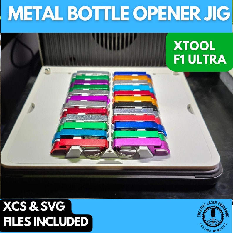 xtool f1 ultra aluminum bottle opener jig