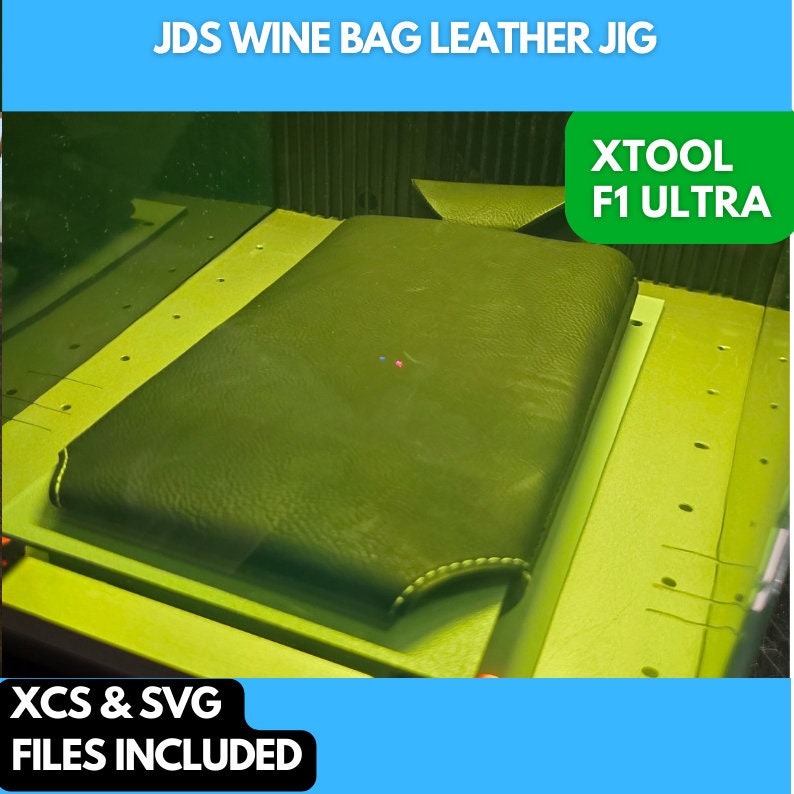 JDS Leather Wine Bag Jig for the xtool f1 ultra