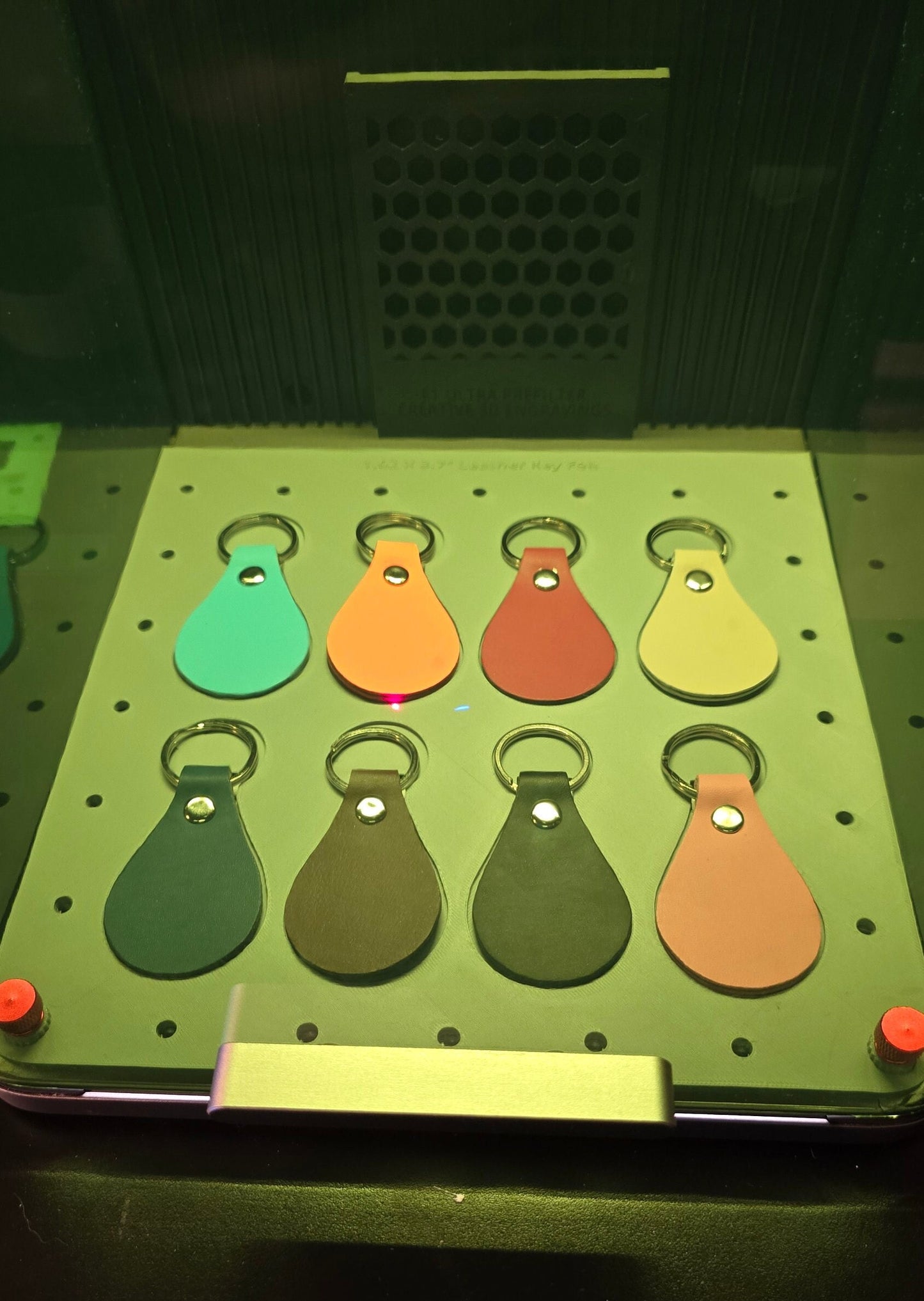 8 Leather Key Fob Jig xTool F1 Ultra, 3D Printed Jig, xTool Fiber Laser Jig, xTool F1 Ultra Jig, Fiber Jig, 3D Jig, XCS File