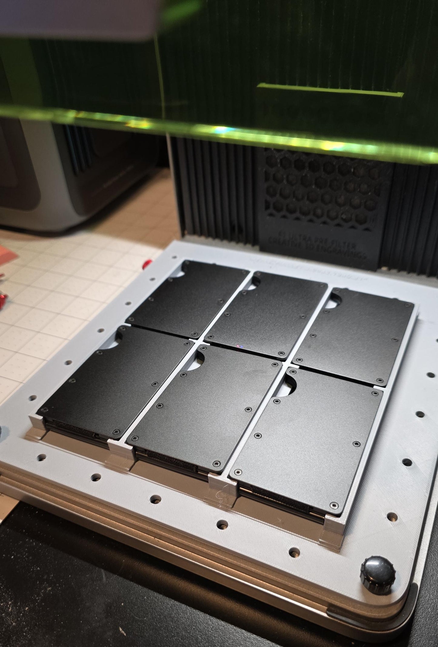 6 METAL WALLET Jig xTool F1 Ultra, 3D Printed Jig, xTool Fiber Laser Jig, xTool F1 Ultra Jig, Fiber Jig, 3D Jig, XCS File