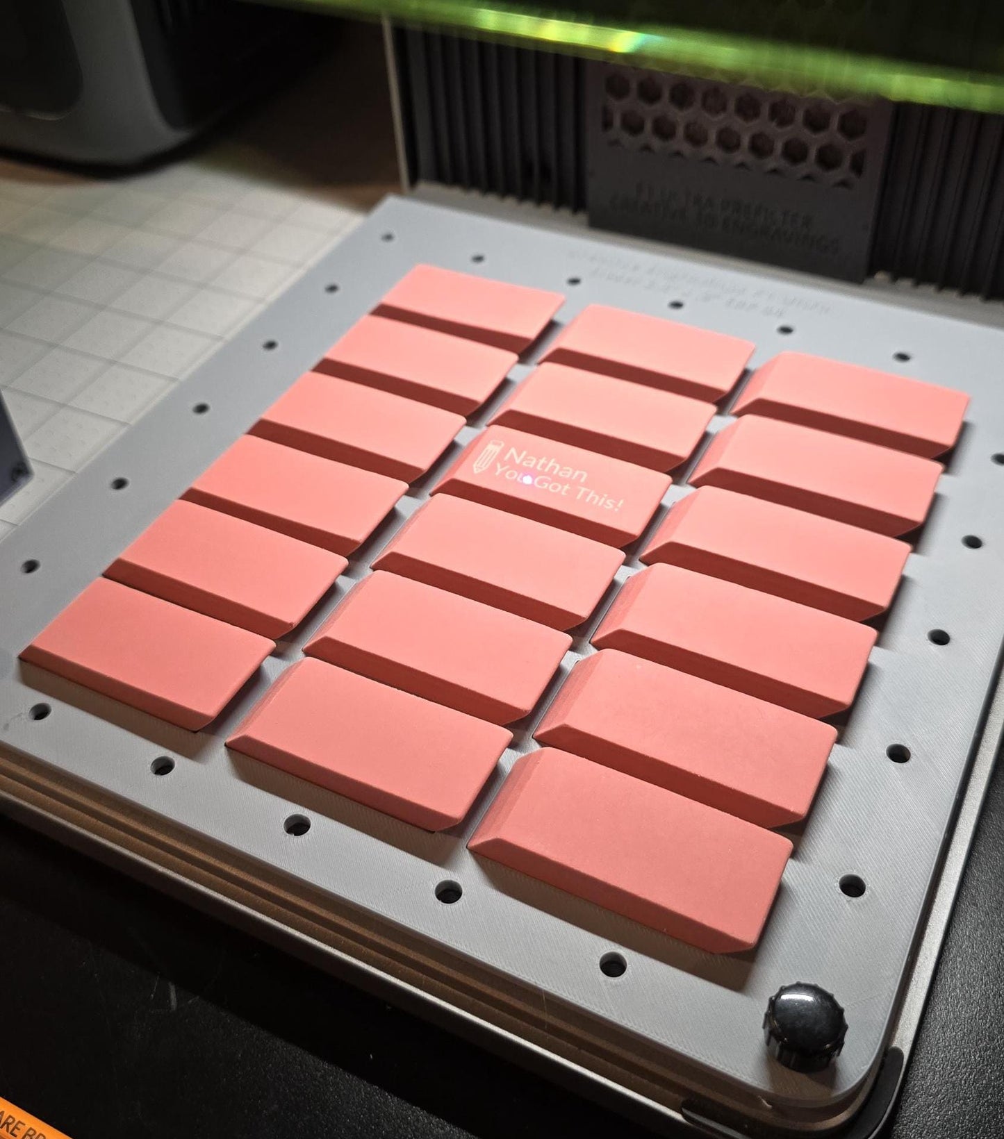 18 Eraser Jig xTool F1 Ultra, 3D Printed Jig, xTool Fiber Laser Jig, xTool F1 Ultra Jig, Fiber Jig, 3D Jig, XCS File
