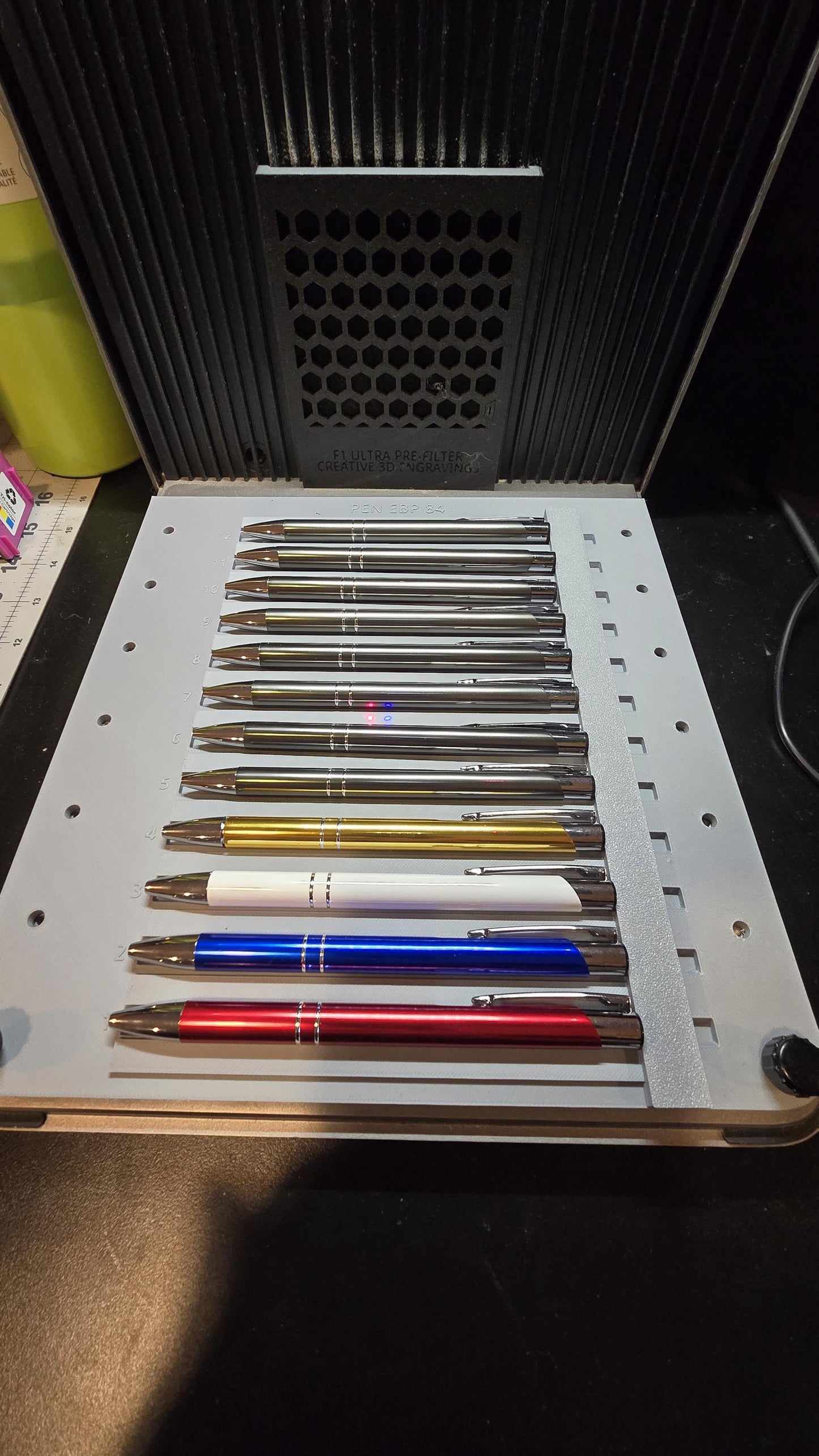 Metal Pen and Touch Pen Jig xTool F1 Ultra, 3D Printed Jig, xTool Fiber Laser Jig, xTool F1 Ultra Jig, Fiber Jig, 3D Jig, XCS File