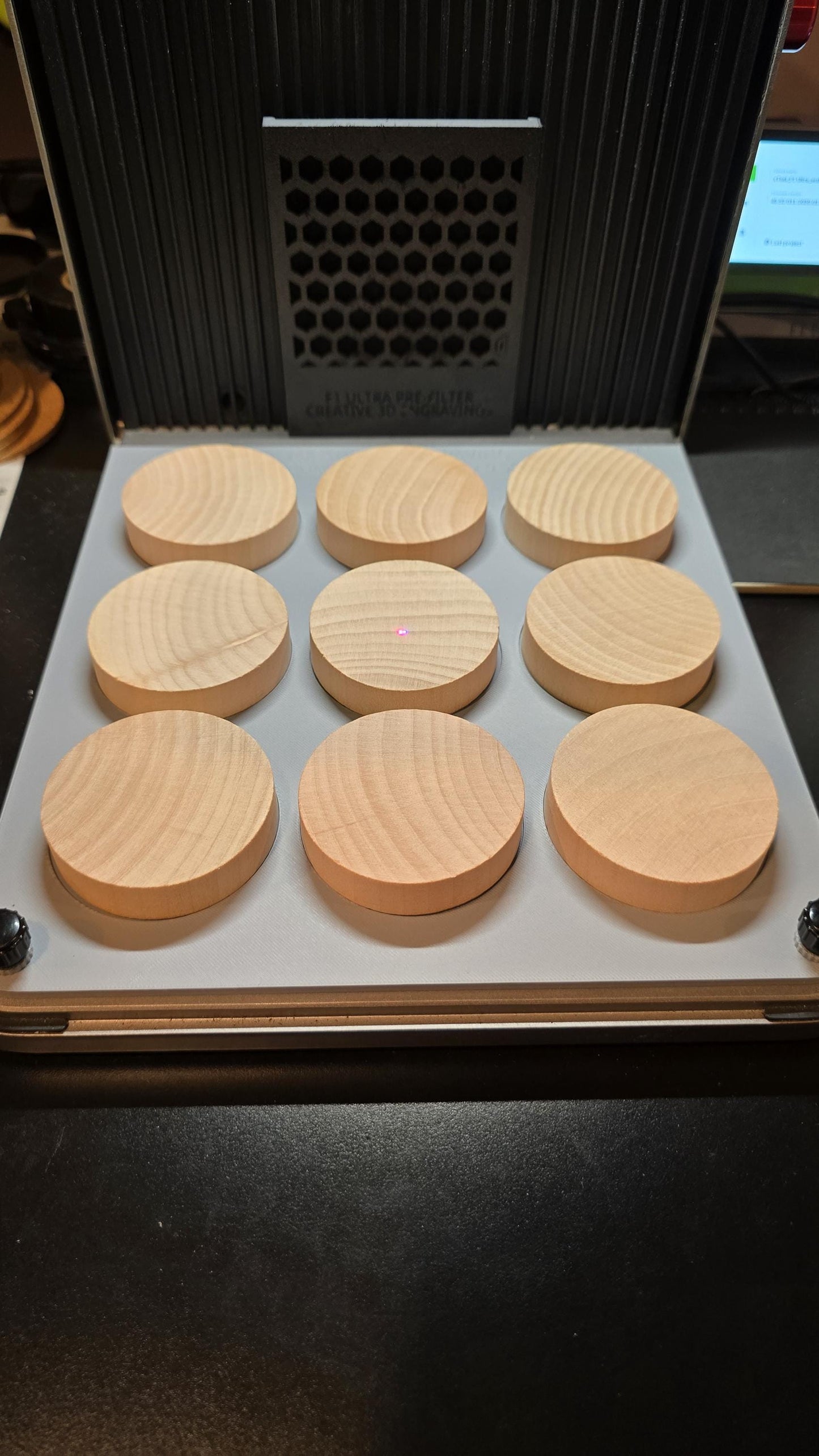 9 Round Wood Bottle Opener JIG with Alignment xTool F1 Ultra Laser Engraver, 3D Printed Jig, xTool Fiber Laser Jig, Laser Jig, Fiber Jig