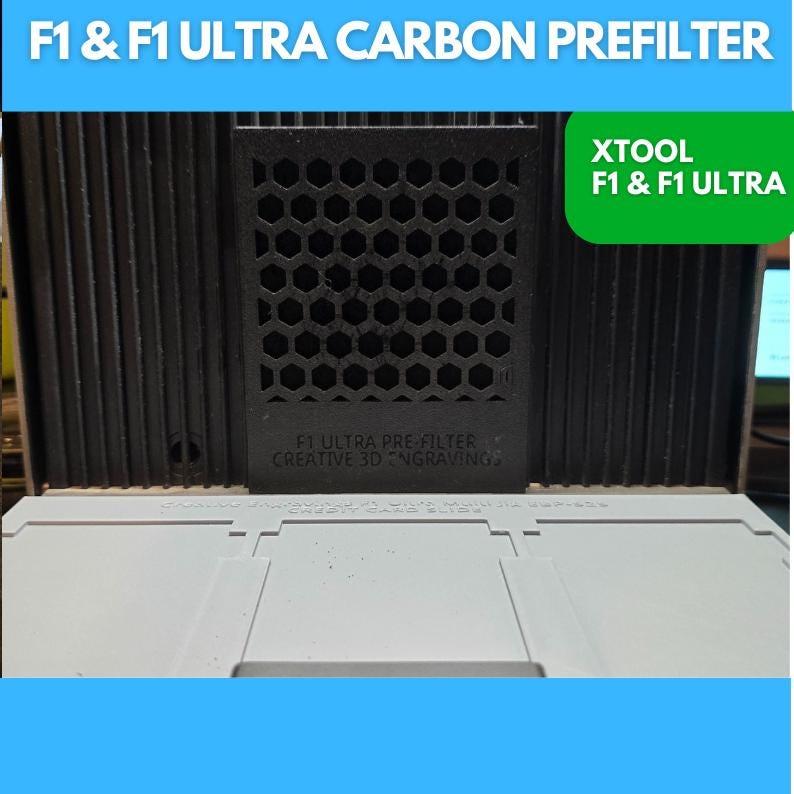 xTool F1 Ultra or F1 Internal Carbon Pre Filter, 3D Printed Jig, xTool Fiber Laser Jig, xTool F1 Ultra Jig, Fiber Jig, 3D Jig, XCS File