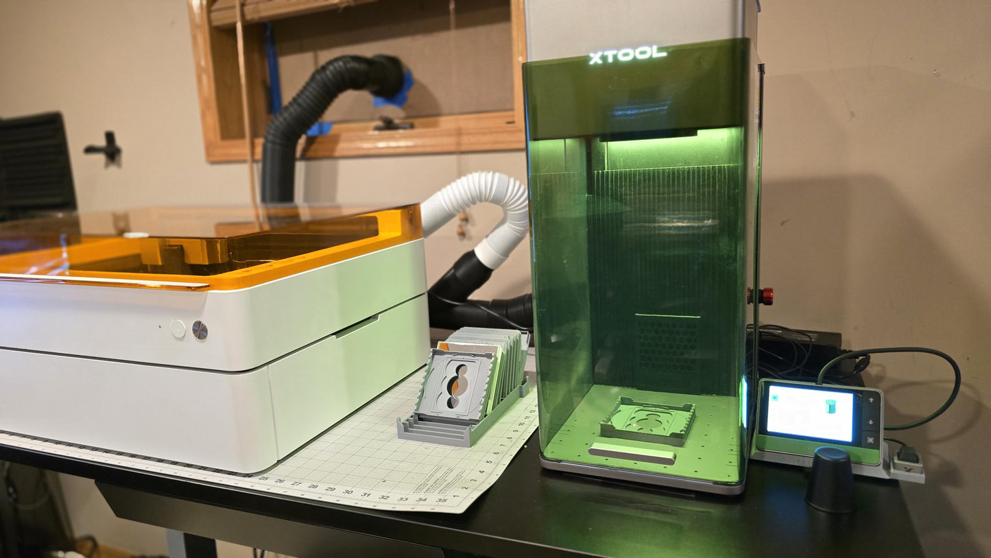 SafetyPro Inline Y Adapter for xTool Exhaust Fan, 3D Printed Jig, xTool Fiber Laser Jig, xTool F1 Ultra Jig, Fiber Jig, XCS File