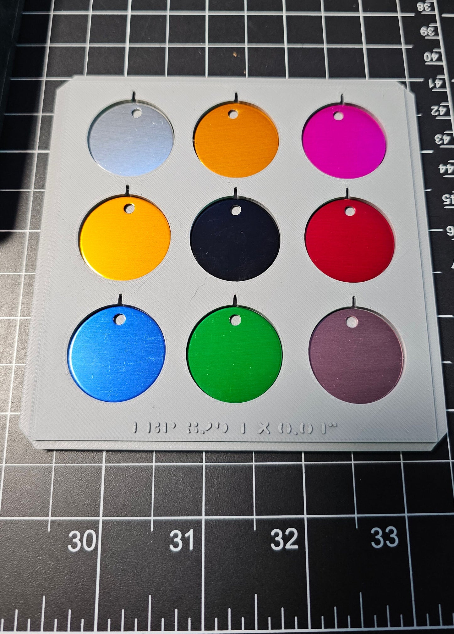 9 Circle Dog Tag Jig xTool F1 Laser Engraver