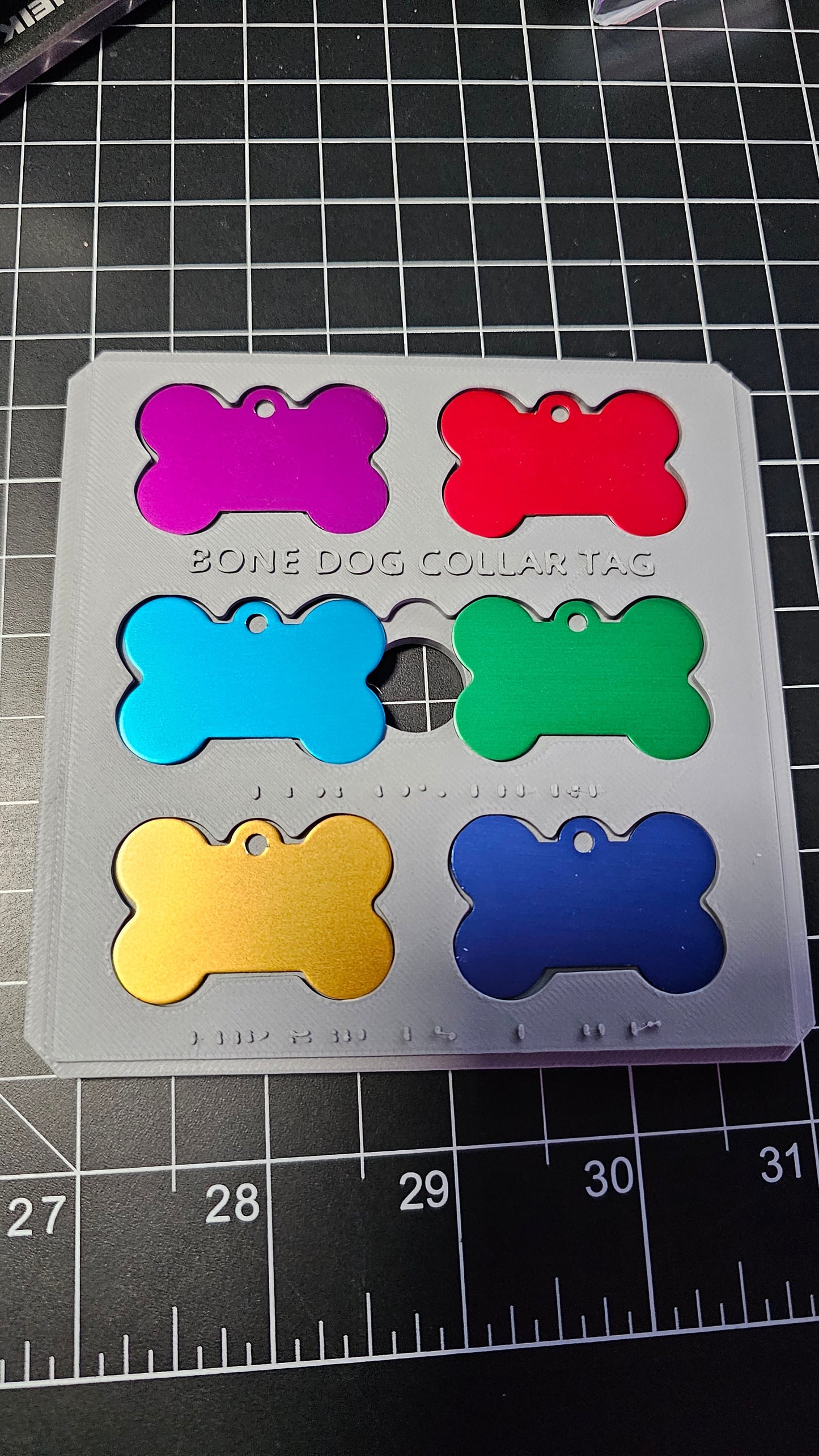 Dog Bone Shape Dog Tag Jig xTool F1 Laser Engraver