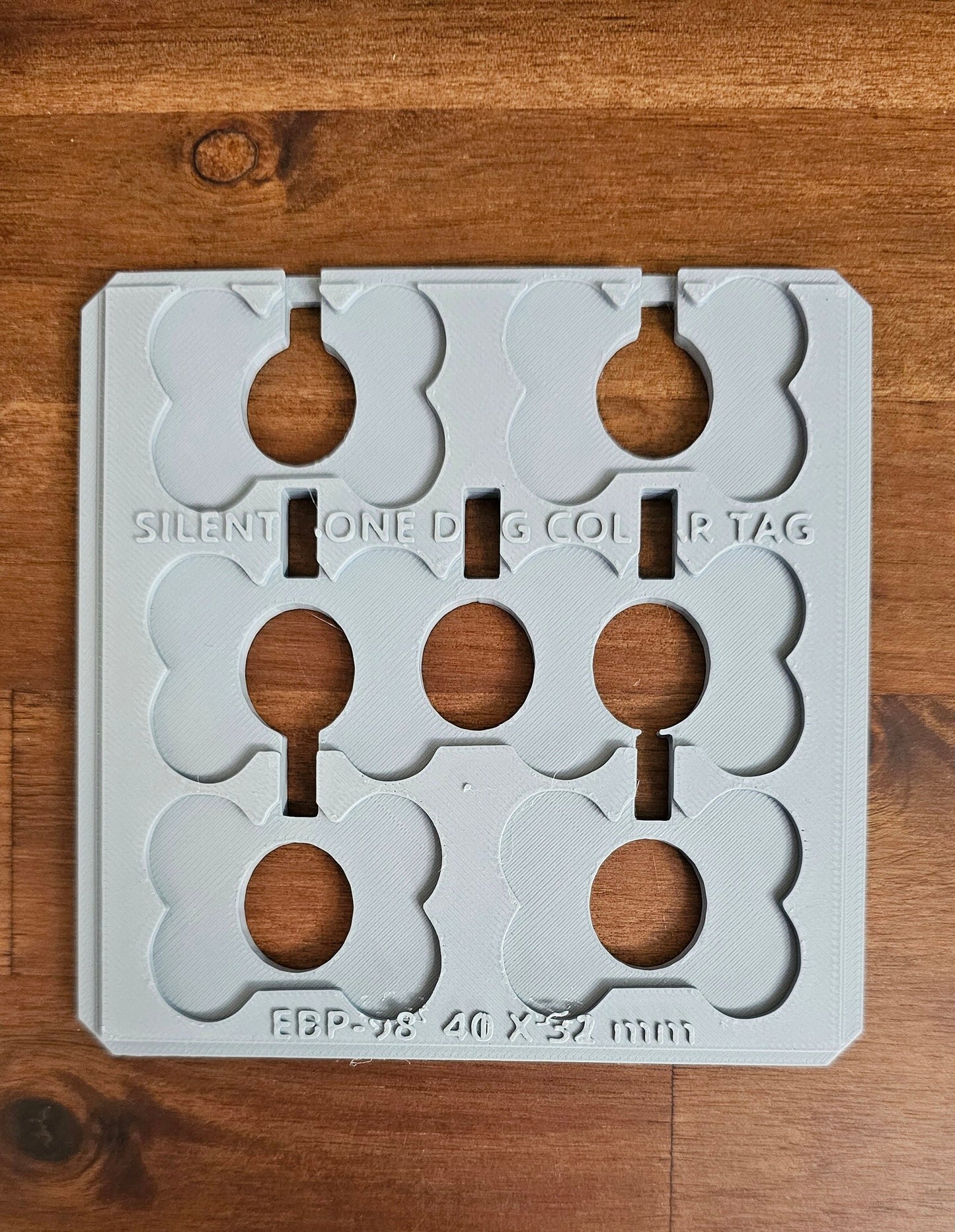 Silent Silicone Dog Bone Shape Dog Tag Jig xTool F1 Laser Engraver