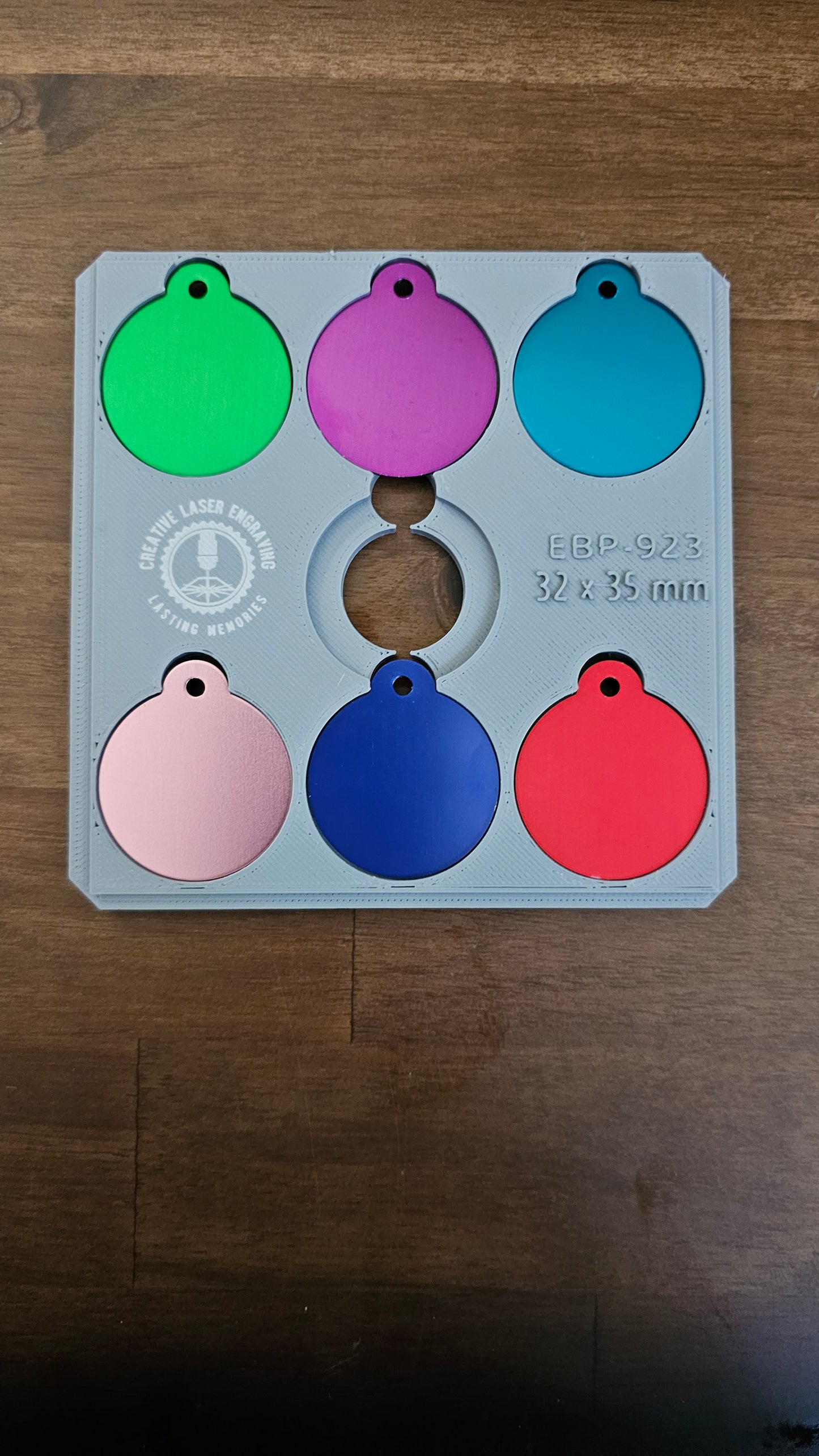 6 Charm Dog Tag Jig xTool F1 Laser Engraver