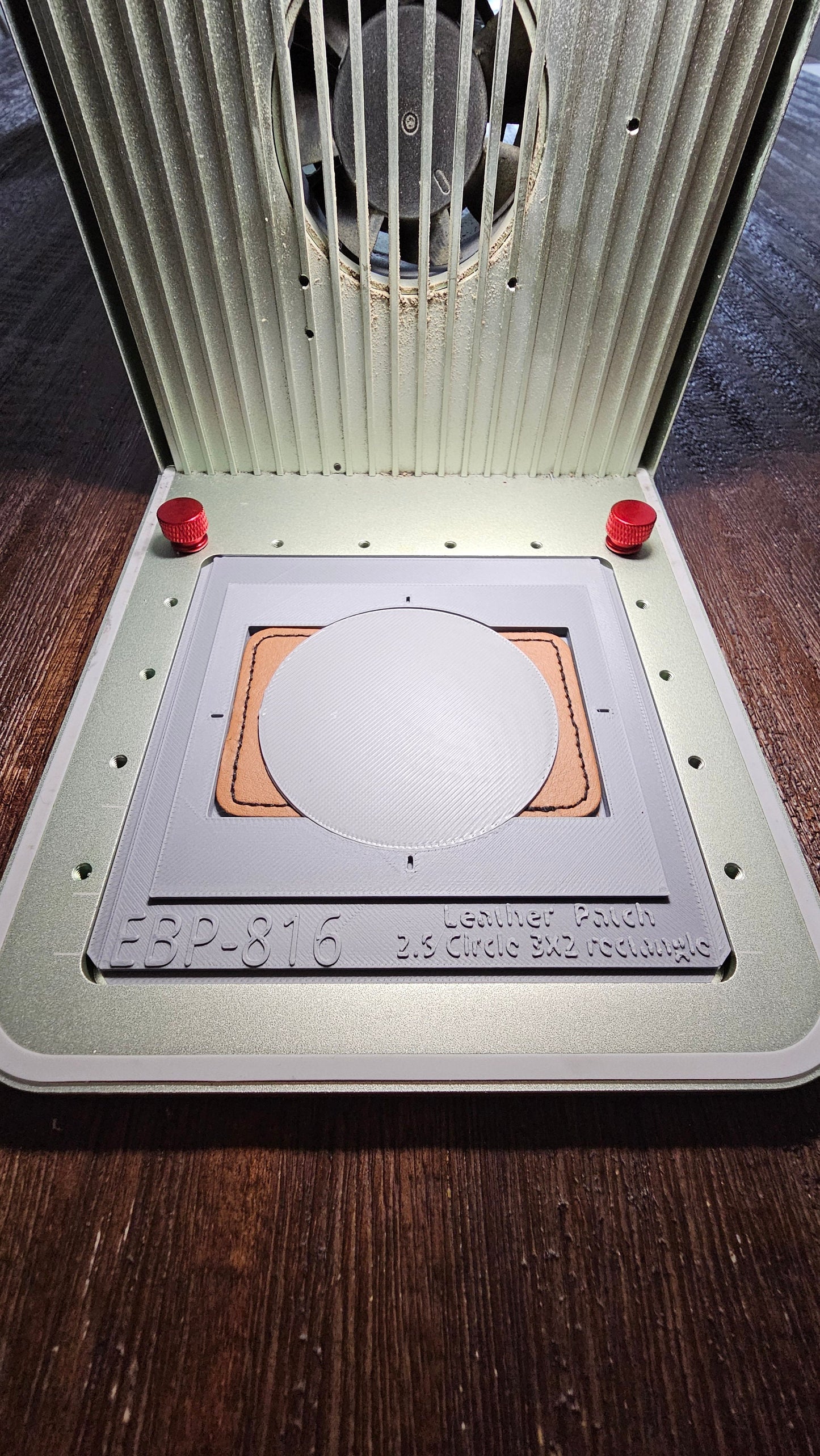 3X2 Rectangle and 2.5 Circle Leather Patch Jig xTool F1 Laser Engraver