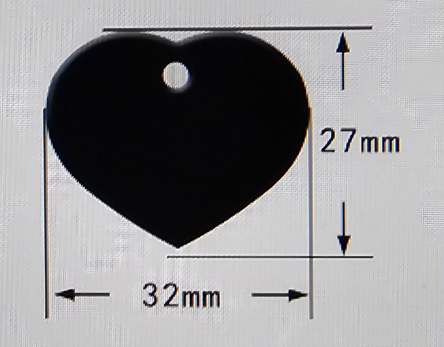 32mm x 27mm Heart Tag Jig xTool F1 Laser Engraver