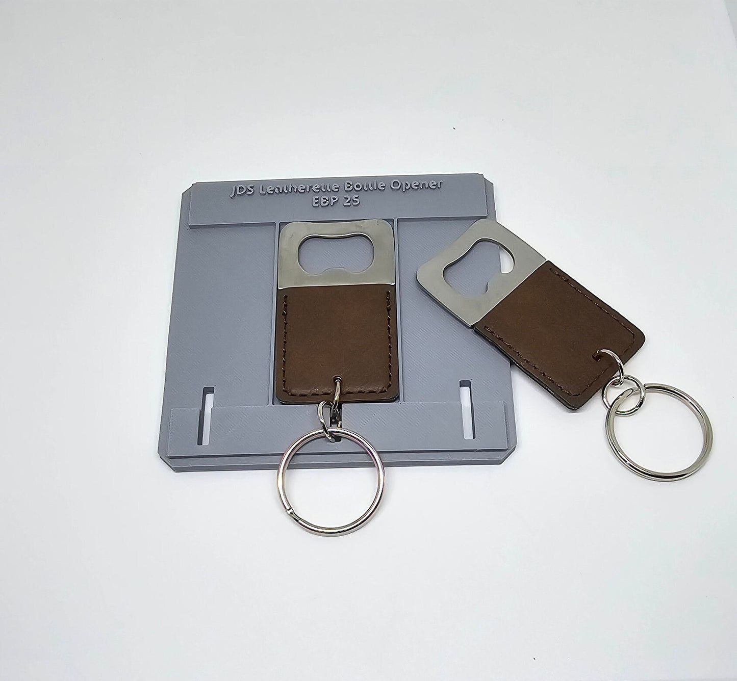 JDS Leatherette Bottle Opener Keychain 2 3/4" x 1 1/2" Jig For the xTool F1 Laser