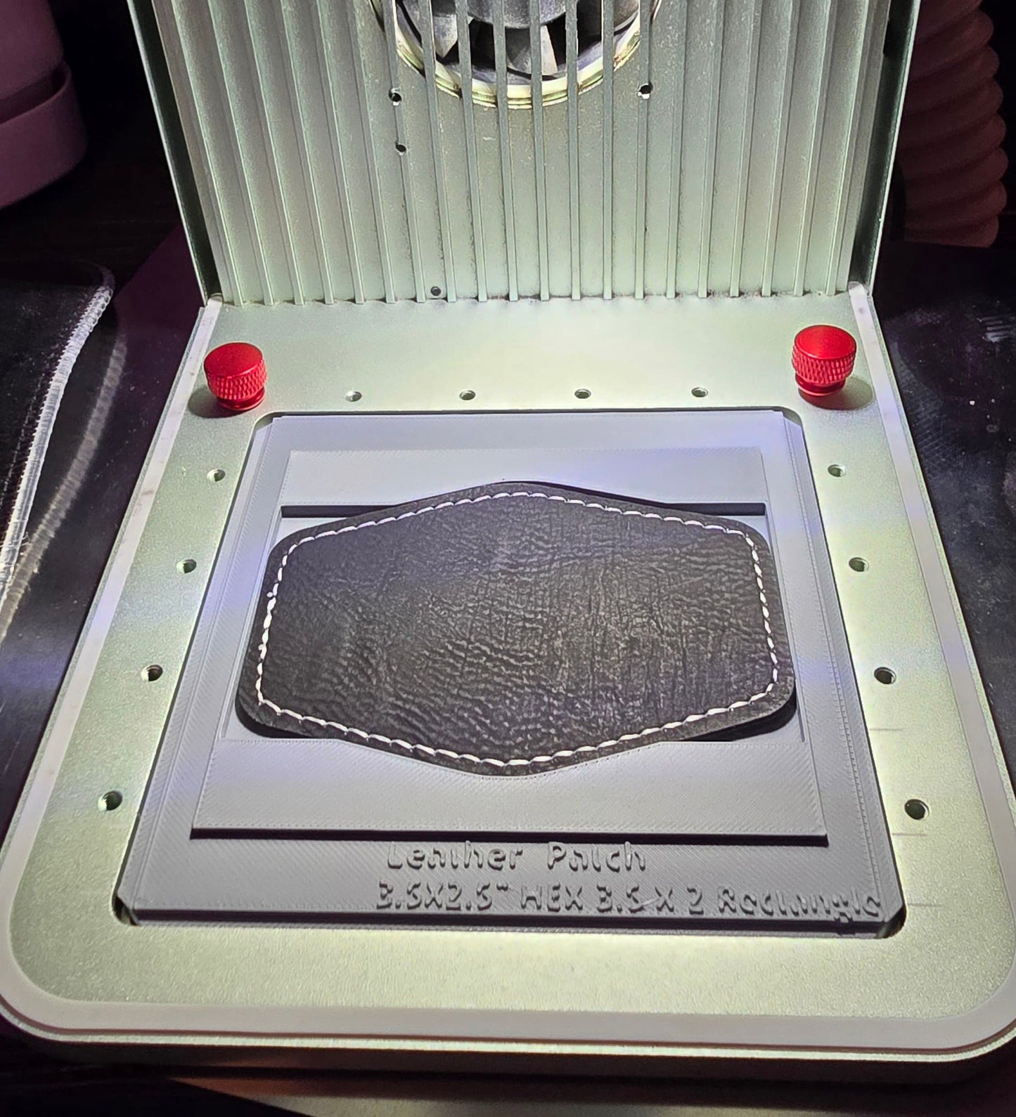JDS 3.5 x 2.5 HEX 3.5 x 2 Rectangle Patch Jig xTool F1 Laser Engraver