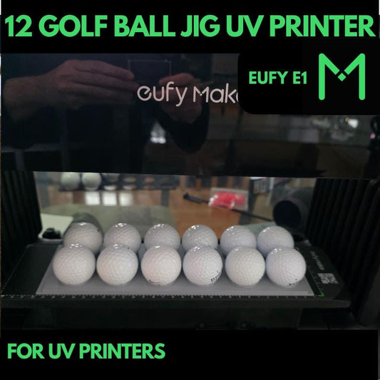EUFY E1 UV Printer 12 Golf Ball Jig, Gol Ball UV printing, Golf Ball Jig, Golf Ball template