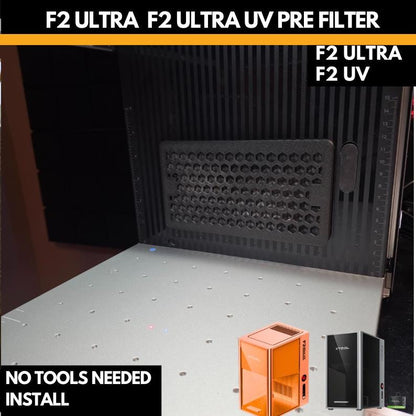 xTool F2 Ultra Prefilter - Carbon Filter Cover & 3D Printed Jig for Laser Exhaust