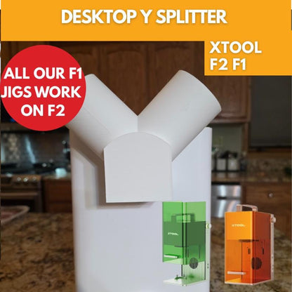 xTool F1 F2 Splitter – Desktop Air Purifier Y Splitter for Dual Laser Compatibility