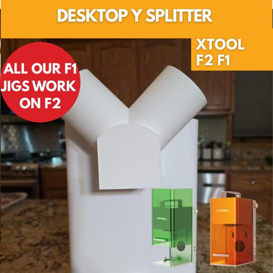 xTool F1 F2 Splitter – Desktop Air Purifier Y Splitter for Dual Laser Compatibility