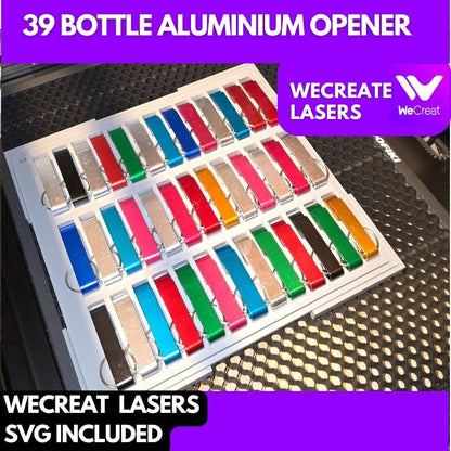 Wecreat 39 Aluminium Bottle Opener Jigs works with P2, S1, M1, M1 Ultra, Glowforge and More