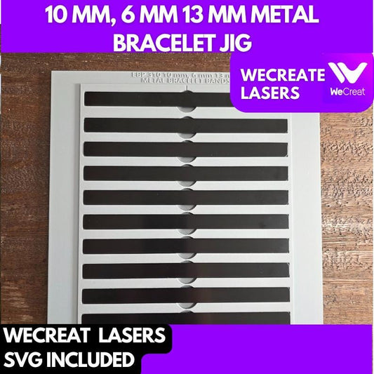Wecreat 10 mm, 6 mm 13 mm Metal Bracelet Jigs works with P2, S1, M1, M1 Ultra, Glowforge and More