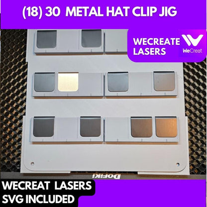 Wecreat 18 Metal Hat Clip Jigs works with P2, S1, M1, M1 Ultra, Glowforge and More