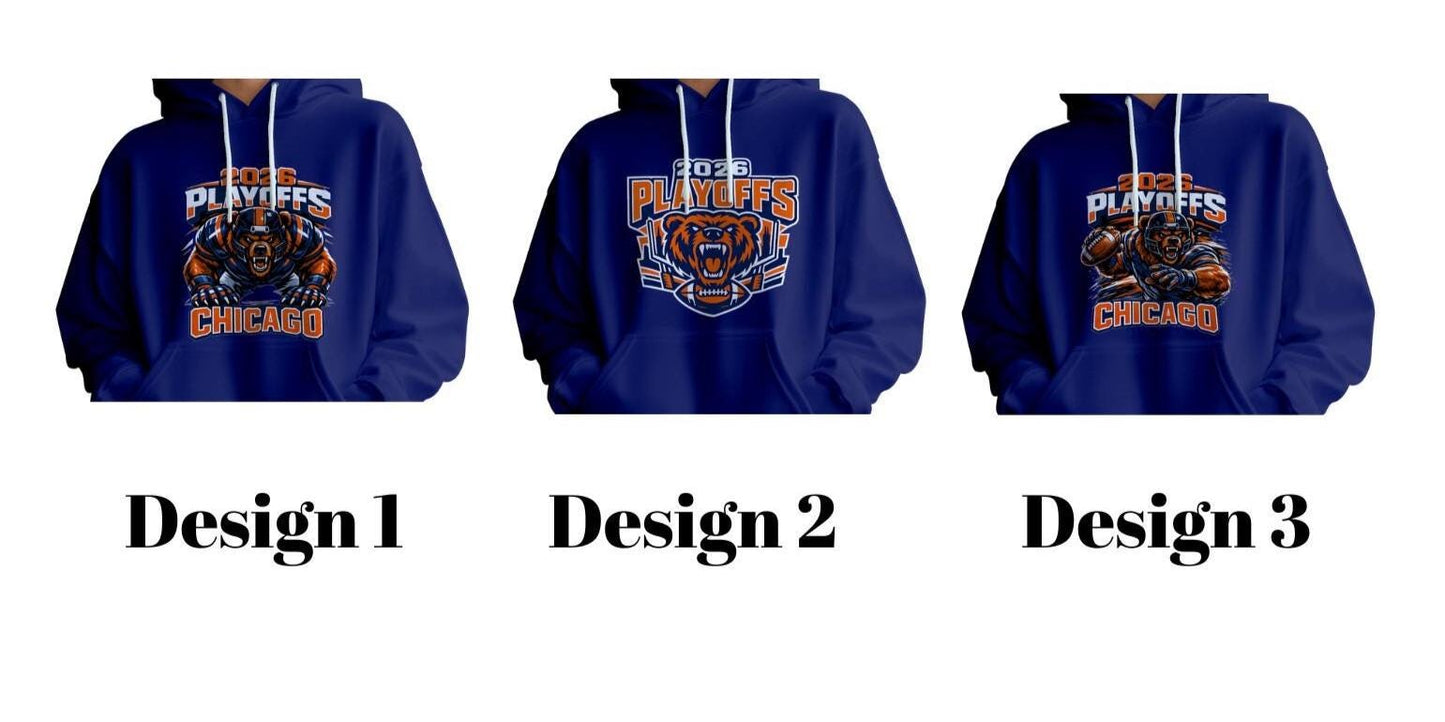 Football Playoff Hoodies – Custom Team Color Hoodies & Chicago Playoff Tees
