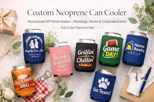 Personalized Neoprene Can Cooler - Custom 12oz Can Sleeve | Insulated Drink Holder