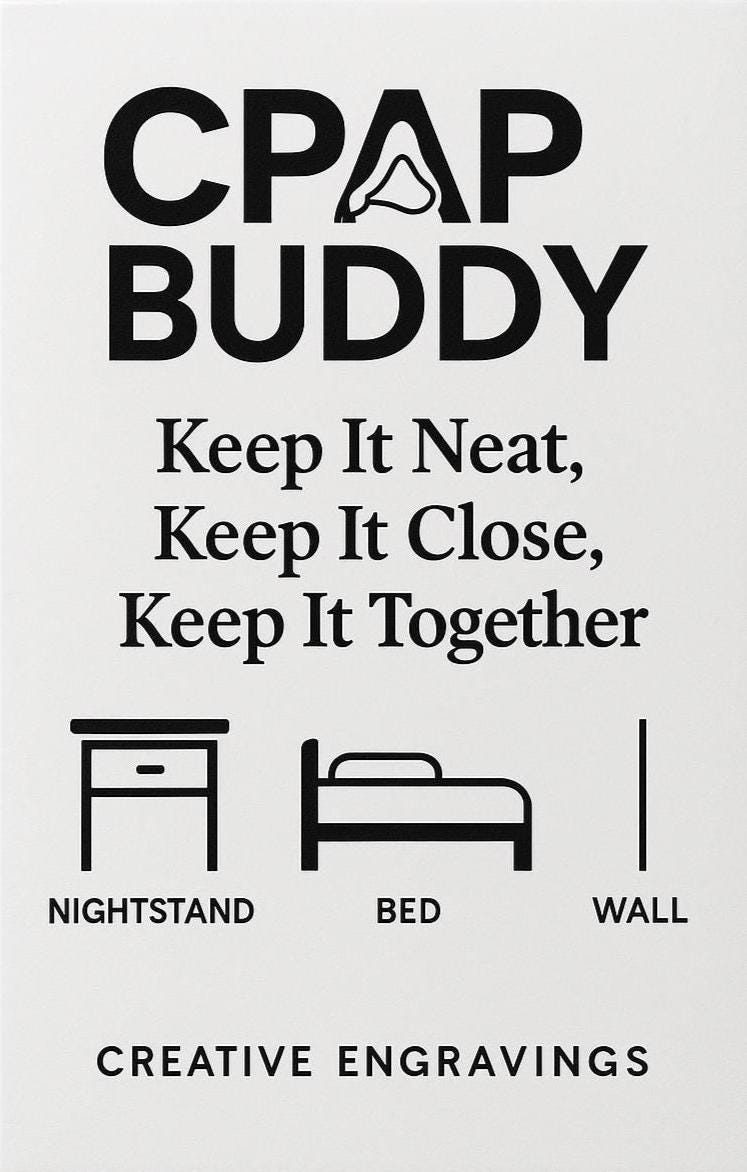 CPAP Buddy, CPAP house organizer, cpap hose, cpap hose holder