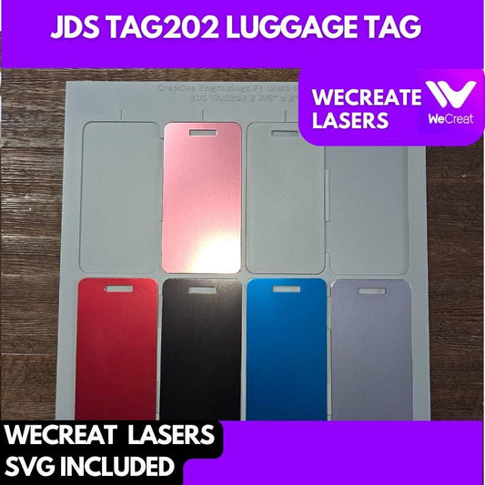 JDS TAG202 LUGGAGE TAG Jigs works with P2, S1, M1, M1 Ultra, Glowforge and More