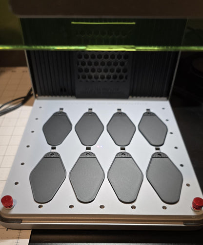 Hotel Key 3.5 x 1.8  Jig  xTool F1 Ultra Laser Engraver, 3D Printed Jig, xTool Fiber Laser Jig, xTool F1 Ultra Jig, Fiber Jig, XCS File