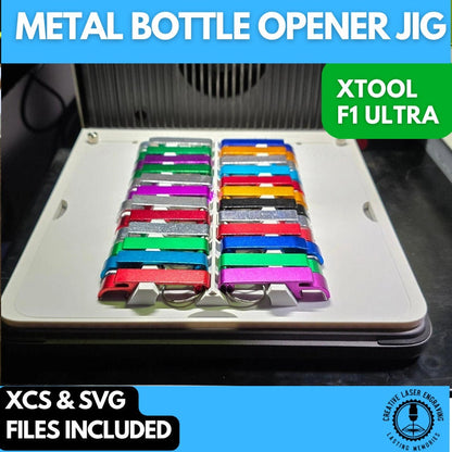 xtool f1 ultra aluminum bottle opener jig