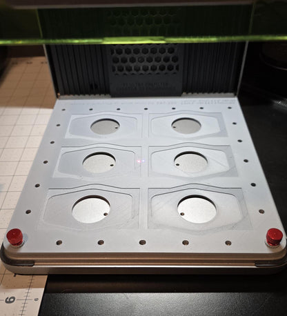 JDS 3.5 x 2.5 HEX, 3 x 2 Hex,  3.5 x 2 Rectangle Patch Jig xTool F1 Ultra, 3D Printed Jig, xTool Fiber Laser Jig, Fiber Jig, 3D Jig, XCS