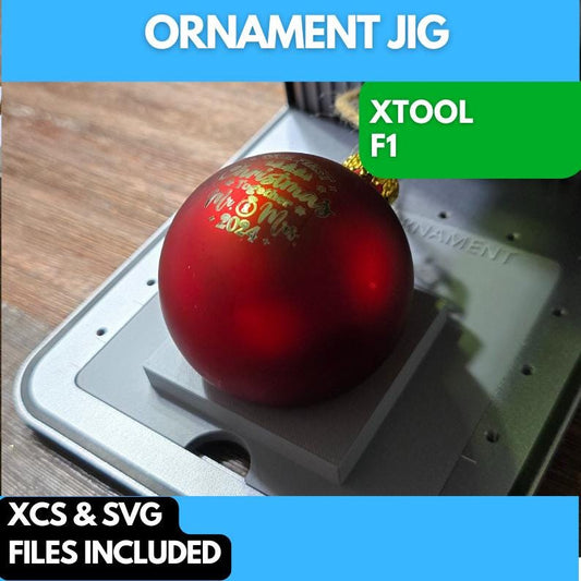 Ornament Jig with Alignment xTool F1 Laser Engraver, 3D Printed Jig, xTool Fiber Laser Jig, Laser Jig, Fiber Jig, XCS File,