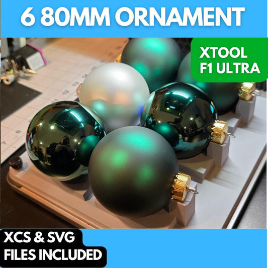 80 mm Ornament Jig with Alignment xTool F1 Ultra Laser Engraver, 3D Printed Jig, xTool Fiber Laser Jig, Laser Jig, Fiber Jig, XCS File,