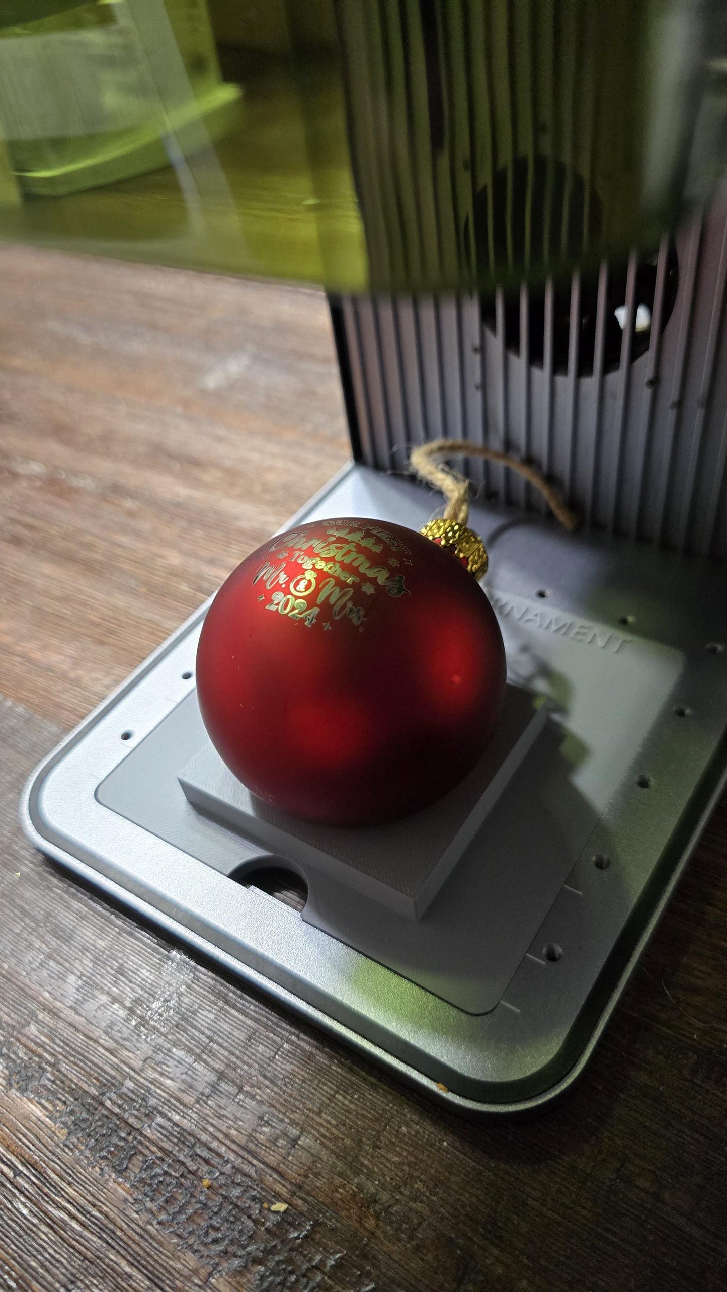 Ornament Jig with Alignment xTool F1 Laser Engraver, 3D Printed Jig, xTool Fiber Laser Jig, Laser Jig, Fiber Jig, XCS File,