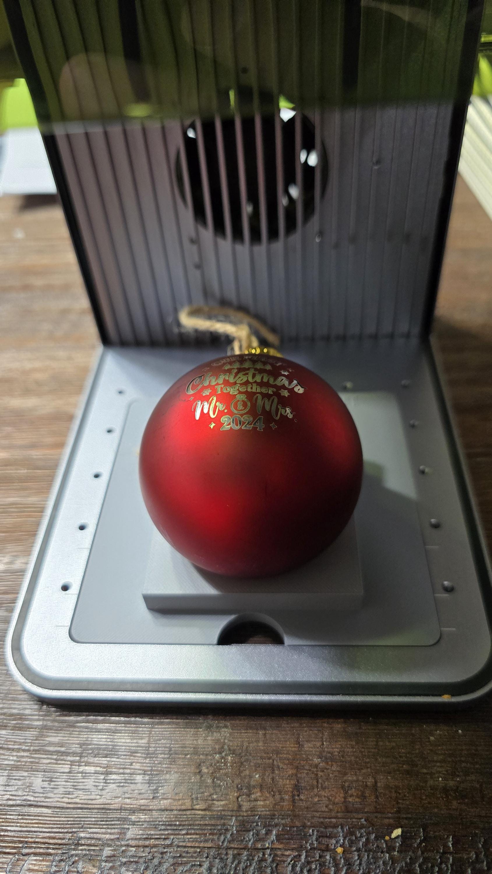 Ornament Jig with Alignment xTool F1 Laser Engraver, 3D Printed Jig, xTool Fiber Laser Jig, Laser Jig, Fiber Jig, XCS File,