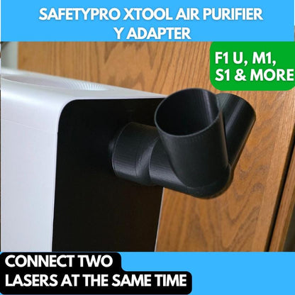 New xTool SafetyPro AirPurifier Splitter, F1 Ultra & S1 Inline Y Adapter for xTool Exhaust Fan, 3D Printed Jig, xTool Fiber Laser Jig,