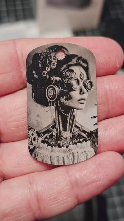 6 Black Dog Tag Jig xTool F1 Laser Engraver