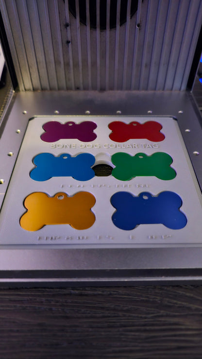 Dog Bone Shape Dog Tag Jig xTool F1 Laser Engraver