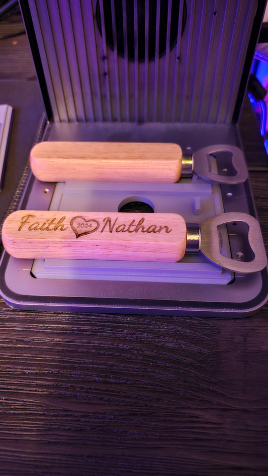 Long Wood Bottle Opener Jig xTool F1 Laser Engraver