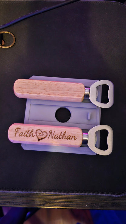 Long Wood Bottle Opener Jig xTool F1 Laser Engraver