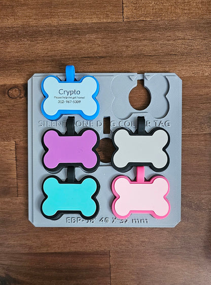 Silent Silicone Dog Bone Shape Dog Tag Jig xTool F1 Laser Engraver
