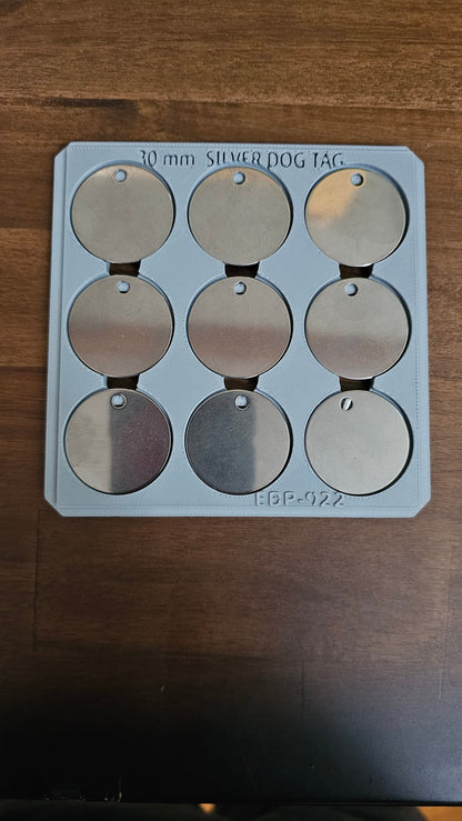 9 Circle 30 mm Tag Jig xTool F1 Laser Engraver