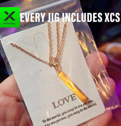 xTool Vertical Bar Jewelry Jig  for the xTool F1 Laser Engraver