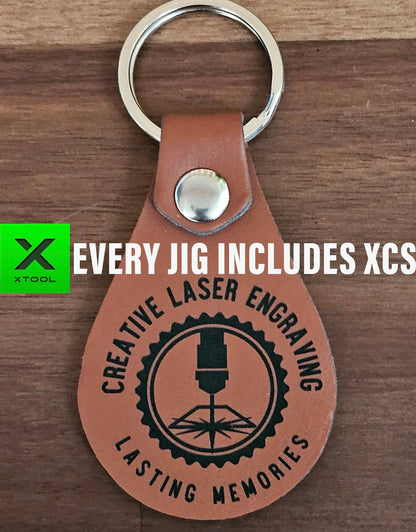 Leather Key Fob Jig xTool F1 Laser Engraver