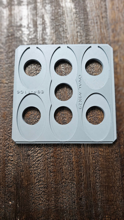 6 Oval  Tag Jig xTool F1 Laser Engraver